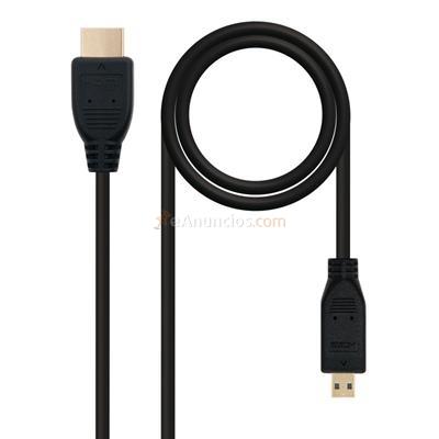 CABLE MICRO HDMI 1. 4 (ALTA VELOCIDAD) AM-DM 0. 8M, ORIGINAL DE LA MARCA NANOCABLE