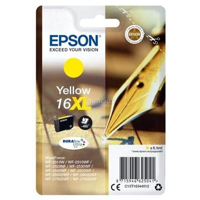 EPSON CARTUCHO T1634XL AMARILLO, ORIGINAL DE LA MARCA EPSON