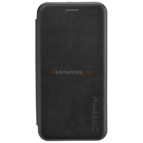 FUNDA COMMANDER TIPO LIBRO CURVA PARA HUAWEI P SMART 2019 - NEGRA