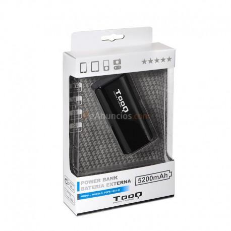 TOOQ - TQPB-1052-B BATERÍA EXTERNA NEGRO LITIO 5200 MAH