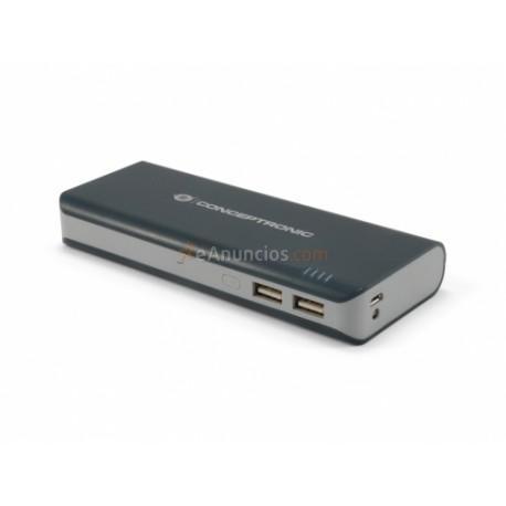 CONCEPTRONIC - CPOWERBK12500 BATERÍA EXTERNA NEGRO, GRIS IÓN DE LITIO 12500 MAH